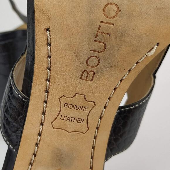 Boutique 9 Black Leather Slingback Sandals - Picture 8 of 8